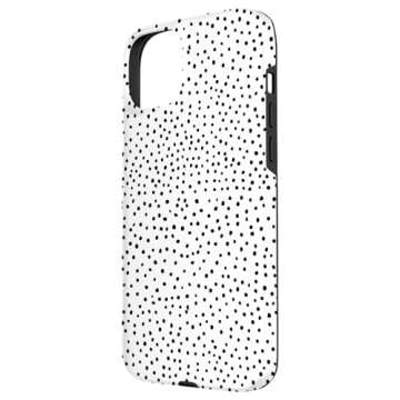 iPhone 15 Plus black and white polka dots aesthetic Case