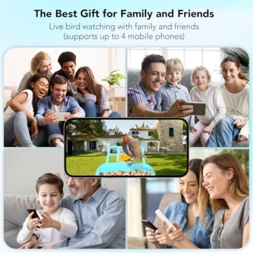 Smart Bird Feeder with Camera, 5000mAh Battery with Solar Panel, 2K Live View/AI Identifies/App Control/Instant Arrival Alert/Auto Capture/135° Motion Detection/IP65 Waterproof, Ideal Gift