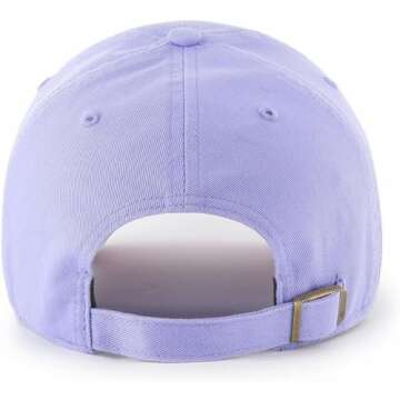 47 Los Angeles Dodgers Primary Logo Ballpark Clean Up Dad Hat Baseball Cap - Lavender Pink