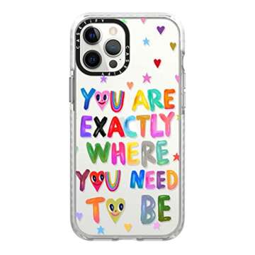 CASETiFY Impact iPhone 12 Pro Max Case [6.6ft Drop Protection] - You are Exactly - Clear Frost