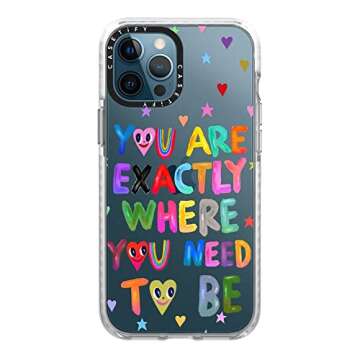 CASETiFY Impact iPhone 12 Pro Max Case [6.6ft Drop Protection] - You are Exactly - Clear Frost