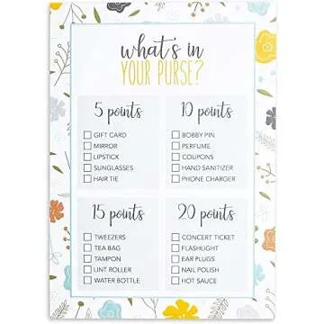 Floral Baby Shower Games - Pack of 5 Activities for Gender Reveal Party Decorations (50 Cards Each, 250 Total)