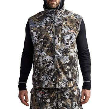 SITKA Gear Men's Stratus Windstopper Water Repellent Ultra-Quiet Fleece Hunting Vest, Elevated II, X...
