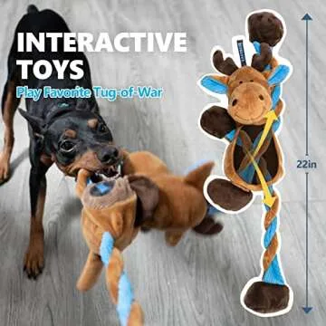 EASTBLUE Elephant Dog Squeaky Toy for Playful Pups