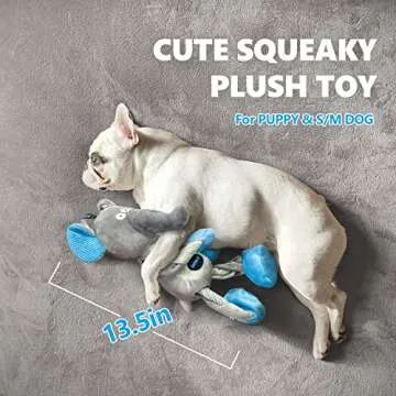 EASTBLUE Elephant Dog Squeaky Toy for Playful Pups