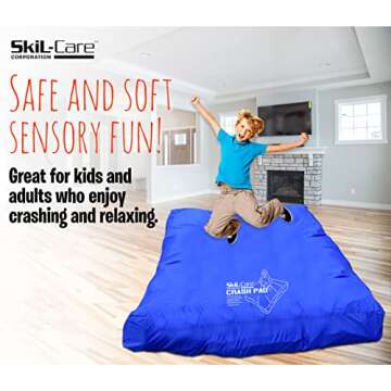 Skil-Care Multifunctional Crash Pad - 5' x 5', Durable and Safe Impact-Absorbing Cushion for Play, T...