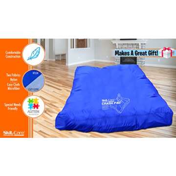 Skil-Care Multifunctional Crash Pad - 5' x 5', Durable and Safe Impact-Absorbing Cushion for Play, Therapy, and Sensory Integration - Ideal for Kids and Adults