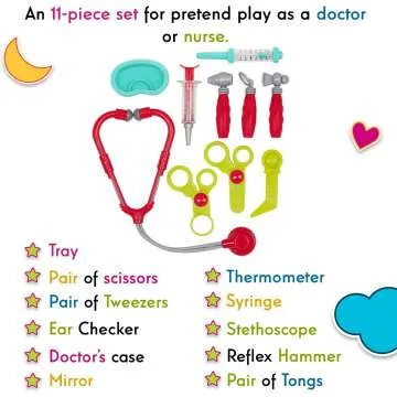 Deluxe Doctor Kit for Kids - 11 Pieces with Stethoscope