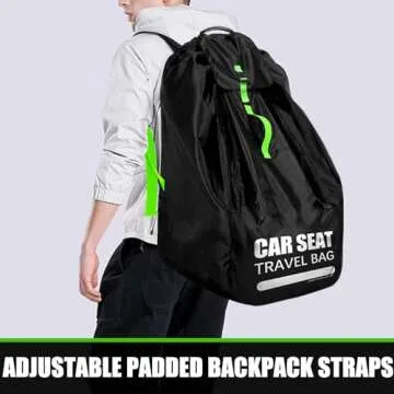 Car Seat Travel Bag for Airplane, Large Car Seat Bags for Air Travel with Padded Straps, Gate Check ...