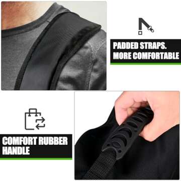 Car Seat Travel Bag for Airplane, Large Car Seat Bags for Air Travel with Padded Straps, Gate Check Storage Bag/Backpack for Car Seat Airport, Carseat Cover Travel - Baby Travel Essentials for Flying