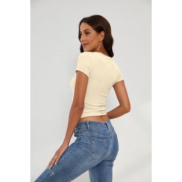 KAMISSY Women’s Athletic Crop Tee - Soft & Stylish Gym Top