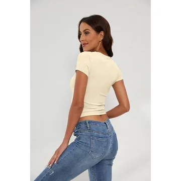 KAMISSY Women’s Athletic Crop Tee - Soft & Stylish Gym Top