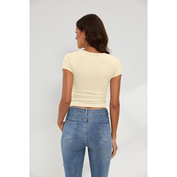 KAMISSY Women’s Athletic Crop Tee - Soft & Stylish Gym Top