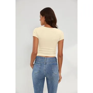 KAMISSY Women’s Athletic Crop Tee - Soft & Stylish Gym Top