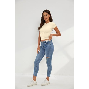 KAMISSY Women’s Athletic Crop Tee - Soft & Stylish Gym Top