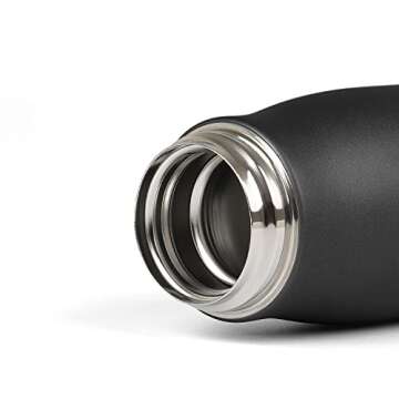 NICEMER Water Bottle, Small Water Bottle, Stainless Steel Insulated Bottle with Strap Lid, Triple-Layered Vacuum Reusable