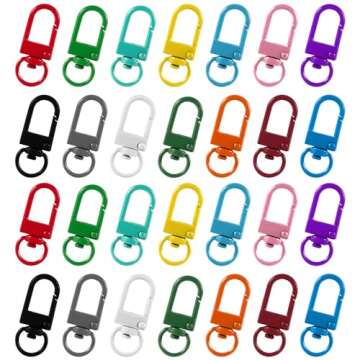 NQEUEPN 42pcs Colorful Metal Lobster Claw Clasps for Crafts