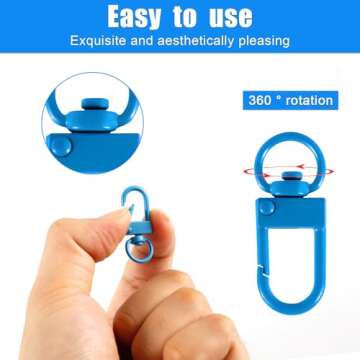 NQEUEPN 42pcs Colorful Metal Lobster Claw Clasps for Crafts