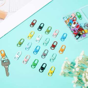 NQEUEPN 42pcs Colorful Metal Lobster Claw Clasps for Crafts