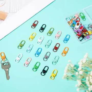 NQEUEPN 42pcs Colorful Metal Lobster Claw Clasps for Crafts