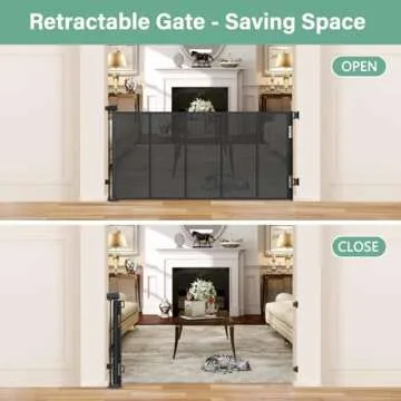 Versatile 26" Retractable Dog Gate for Kids and Pets