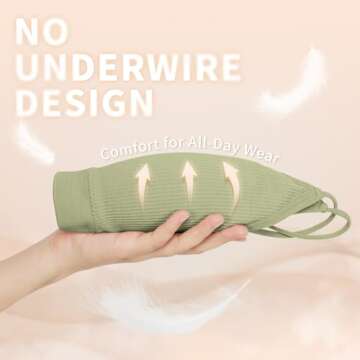 KCDDUMK 4-Pack Comfortable Seamless Cami Bras