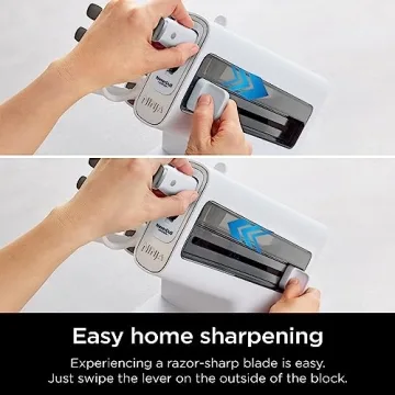 Ninja NeverDull 7-Piece Knife Set with Sharpener, White