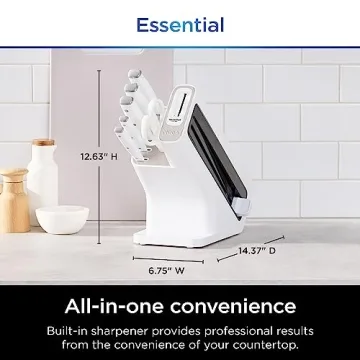 Ninja NeverDull 7-Piece Knife Set with Sharpener, White