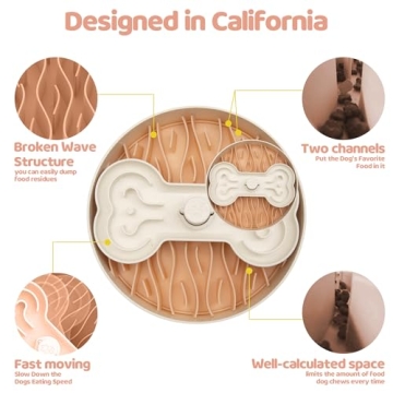 Puzzle Feeder Dog Bowl for Slow Eating & Enjoyment