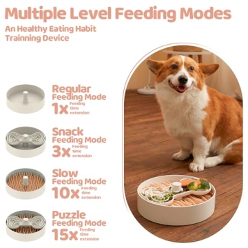 Puzzle Feeder Dog Bowl for Slow Eating & Enjoyment
