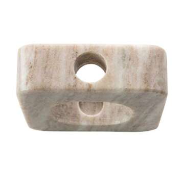 Bloomingville Marble Open View Taper, Brown Candle Holder