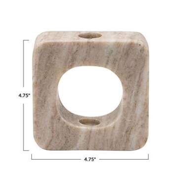 Bloomingville Marble Open View Taper, Brown Candle Holder