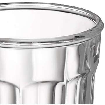 Amazon Basics Westridge Heavy Duty Drinking Glass with Storage Lid, 14-Ounce - Set of 8 (4 Glasses, 4 Lids)