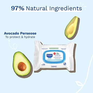 Mustela Baby Cleansing Wipes Ultra Soft for Sensitive Skin