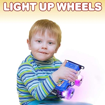 Light Up Monster Truck Set for Kids 3-6 Years - Two Colorful Toys
