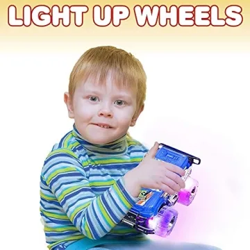Light Up Monster Truck Set for Kids 3-6 Years - Two Colorful Toys