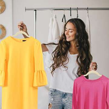 Utopia Home Velvet Hangers 50 Pack - Non-Slip Clothes Hangers - Ivory Hangers - Suit Hangers with 360 Degree Rotatable Hook - Heavy Duty Coat Hangers - Pants Hangers