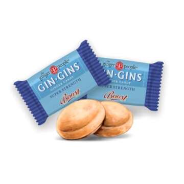 GIN GINS Super Strength Natural Ginger Candy – Individually Wrapped 1 lb Bag