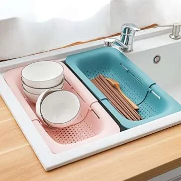 Collapsible Sink Colanders - Versatile Kitchen Strainer