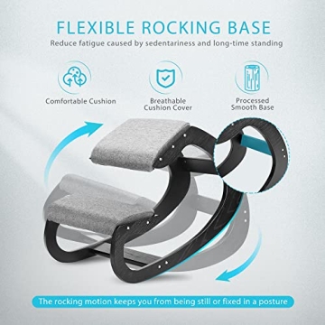 Ergonomic Rocking Kneeling Chair for Office & Meditation