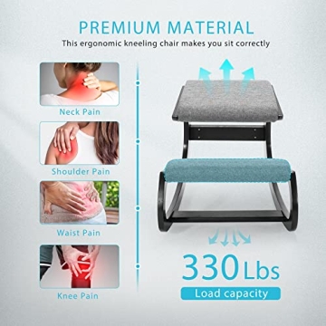 Ergonomic Rocking Kneeling Chair for Office & Meditation