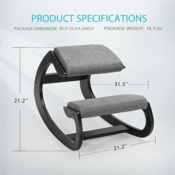 Ergonomic Rocking Kneeling Chair for Office & Meditation