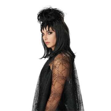 California Costumes, Beetle Girl Adult Halloween Wig Black