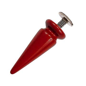CSPRING 20 Sets Red Cone Spikes Screw Back Studs Bullet Rivets Garment Accessories for DIY Leather C...