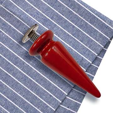 CSPRING 20 Sets Red Cone Spikes Screw Back Studs Bullet Rivets Garment Accessories for DIY Leather Craft