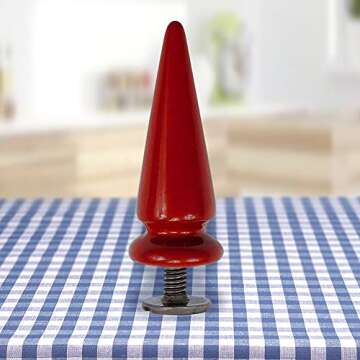 CSPRING 20 Sets Red Cone Spikes Screw Back Studs Bullet Rivets Garment Accessories for DIY Leather Craft