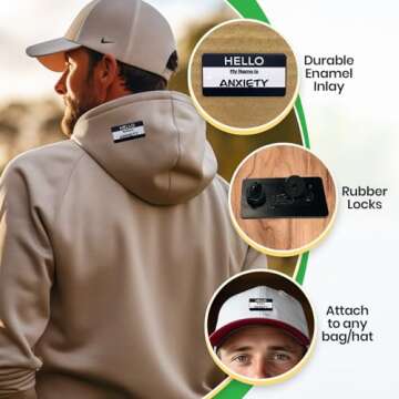 Festi Daze My Name Is Anxiety Pin | Perfect for Decorating & Styling Bags, Jackets, Hats, & Aprons |...