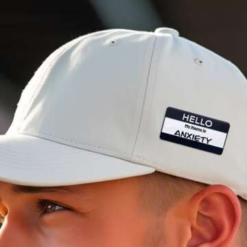 Festi Daze My Name Is Anxiety Pin | Perfect for Decorating & Styling Bags, Jackets, Hats, & Aprons | Express Yourself With Funny Enamel Pins | Aesthetic Mental Health Support Enamel Pin