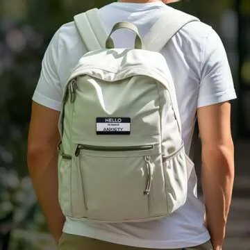 Festi Daze My Name Is Anxiety Pin | Perfect for Decorating & Styling Bags, Jackets, Hats, & Aprons | Express Yourself With Funny Enamel Pins | Aesthetic Mental Health Support Enamel Pin