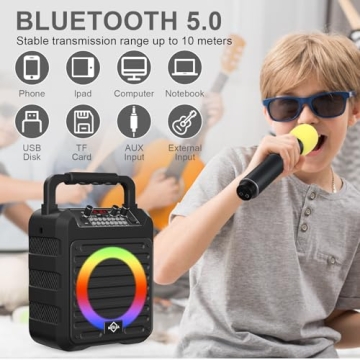 NetLea Karaoke Machine with Wireless Microphones